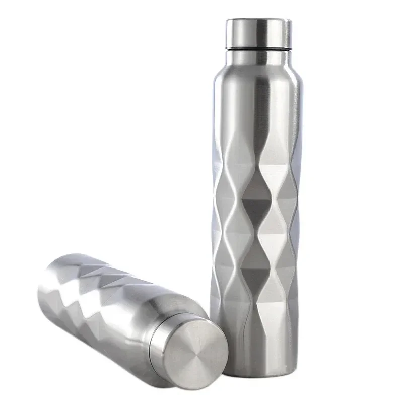 Single Wall Stainless Steel Outdoor Water Bottles Creative Portable Beer Drink Bottle Gym 1000ml water bottle stainless steel water bottle
