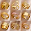 316L Stainless Steel Rings for Women Gold Color Never Fade Luxury Classic rings wedding couple rings Jewelry Free Shipping