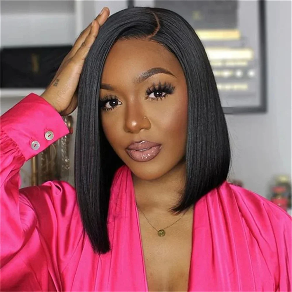 

13x4 HD Frontal Wigs Short Bob Wig Bone Straight Lace Front Wig Brazilian Transparent Lace Front Human Hair Wigs For Women Sale