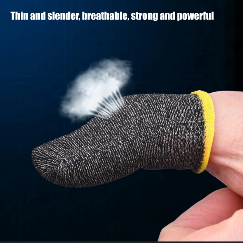 

5 Pairs Mobile Phone Gaming Sweat-Proof Finger Cover Fingertip Gloves Game Non-slip Touch Screen Thumb Fingertip Sleeves