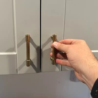 Poignée de porte d'armoire de cuisine couleur or champagne, style nordique, poignée de tiroir de commode, accessoires de quincaillerie de meubles en alliage de zinc 3