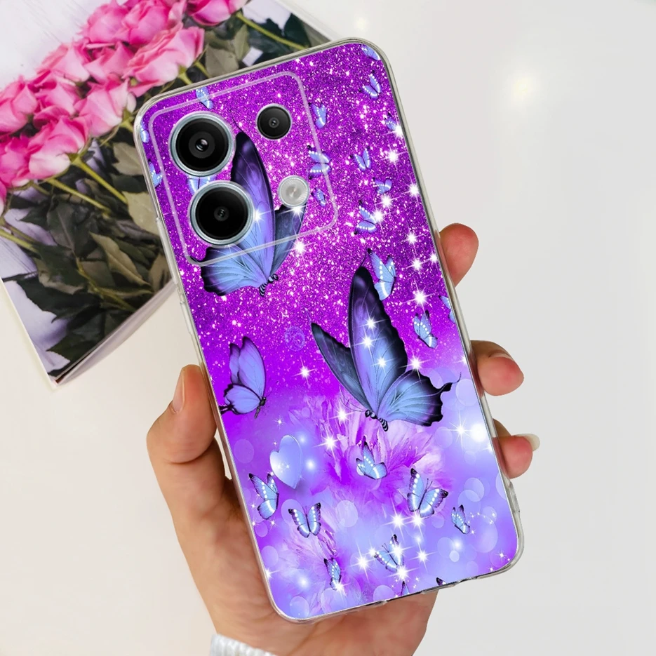 Cute Cat Butterfly Painted Soft Silicone Phone Case