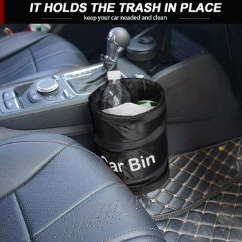 APKTNKA 1Pc Black Car Trash Can Pack Bag Waterproof Trash Bag for Little Leak Proof Car SUV Truck Cooler Bag- Car Garbage Bag car accessories