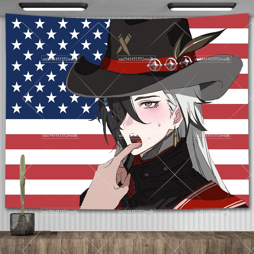Boothill Tapestry Honkai Star Rail Wall Hanging Cartoons Anime Room Decor Aesthetic Manga Home Decoration