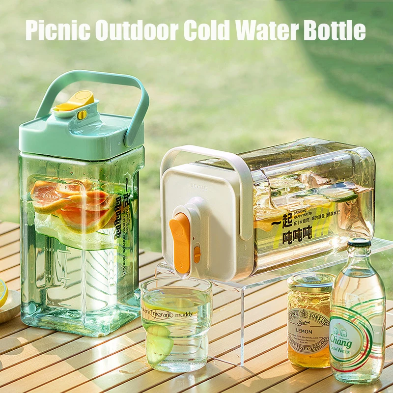 

3.5L Cold Water Pitcher Large Capacity Cold Kettle with Faucet Iced Beverage Dispenser Outdoor picnics Lemonade Juice Bottles