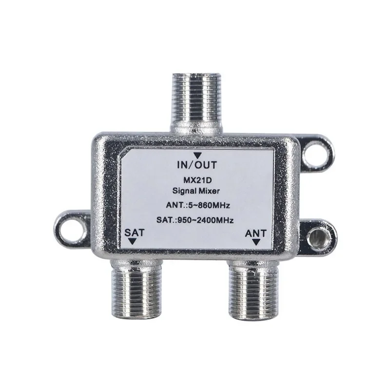 

2 In 1 2 Way Satellite Splitter TV Signal Cable TV Signal Mixer SAT/ANT Diplexer Combiner UHF/VHF Separating RF Signals