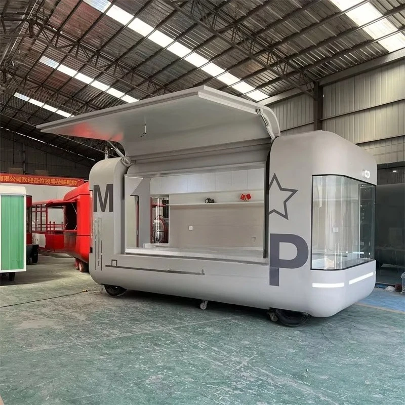 รถขายอาหารเคลื่อนที่ ลดราคาพิเศษ สำหรับขายแฮมเบอร์เกอร์ พิซซ่า ฮอทดอก พร้อมครัวครบชุด เหมาะสำหรับร้านอาหาร 1