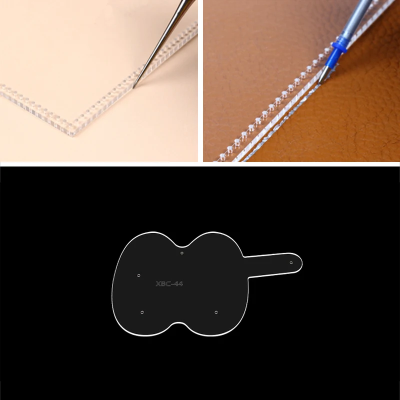 NUBECOM Practical Key Case Making Leather Template, Acrylic Mould, Leather Handmade Stencil, Tools, Handwork Supplies