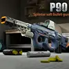 Automatic Toy Submachine Gun (P90) Electric EVA Soft Flyer Launcher High Speed Continuous Foam Blaster 1