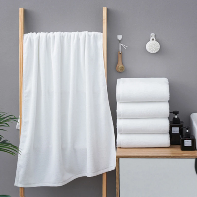 120X200 white Beauty Salon Bath Towel and Face Towel Massage Quick-Dry Special Large Towel Thick Microfiber Absorbent Soft Tow 5