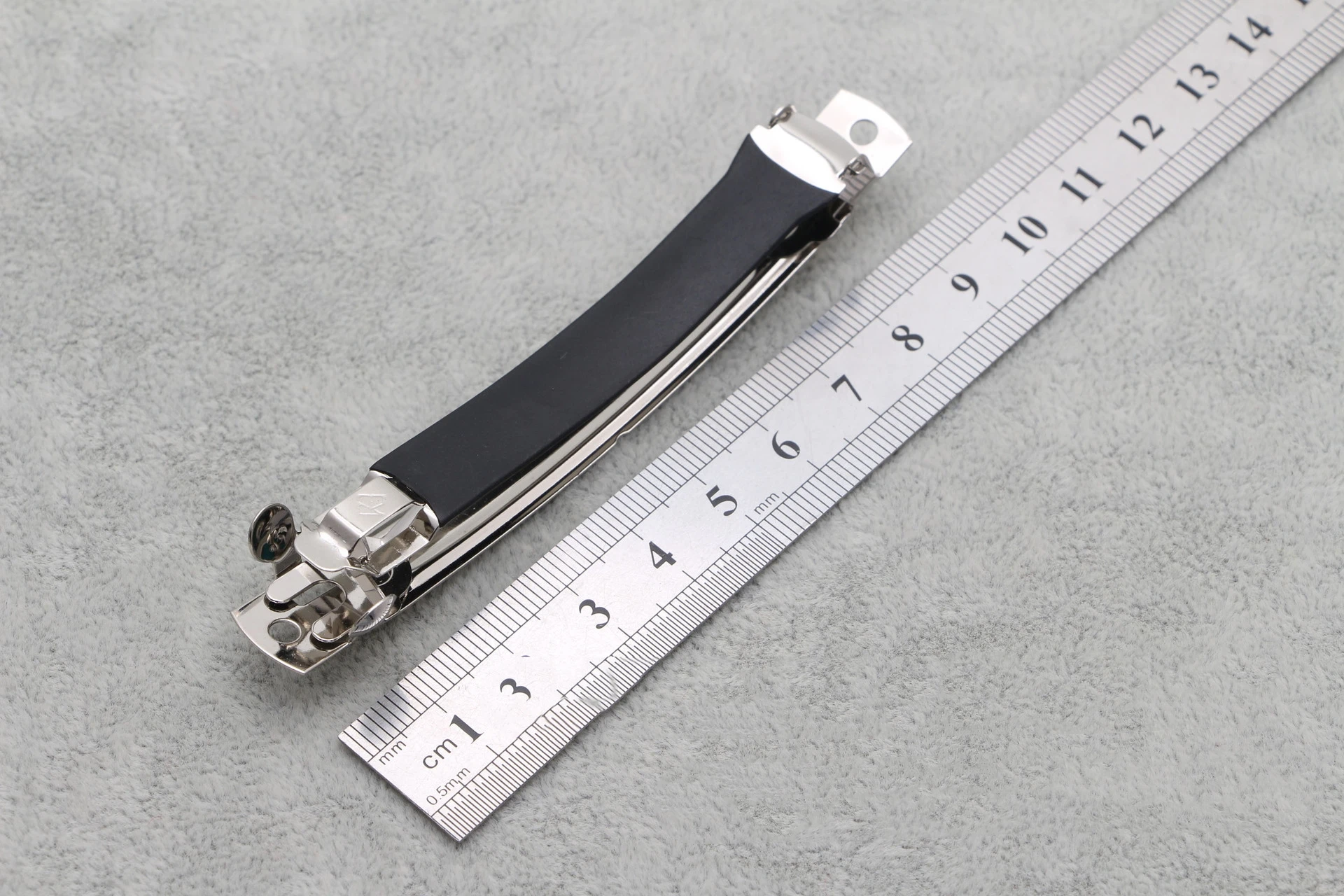 10 stücke schwarze Lederbezug Snap leere Haars pangen Französisch Haars pange Alligator für DIY Clip Handwerk Bögen Schmuck Herstellung Zubehör – Detail 6