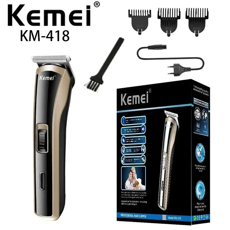 

Wholesale 110-240V Electric Carbon Steel Head KM-418 hair clipper hair clippers men barber kemei