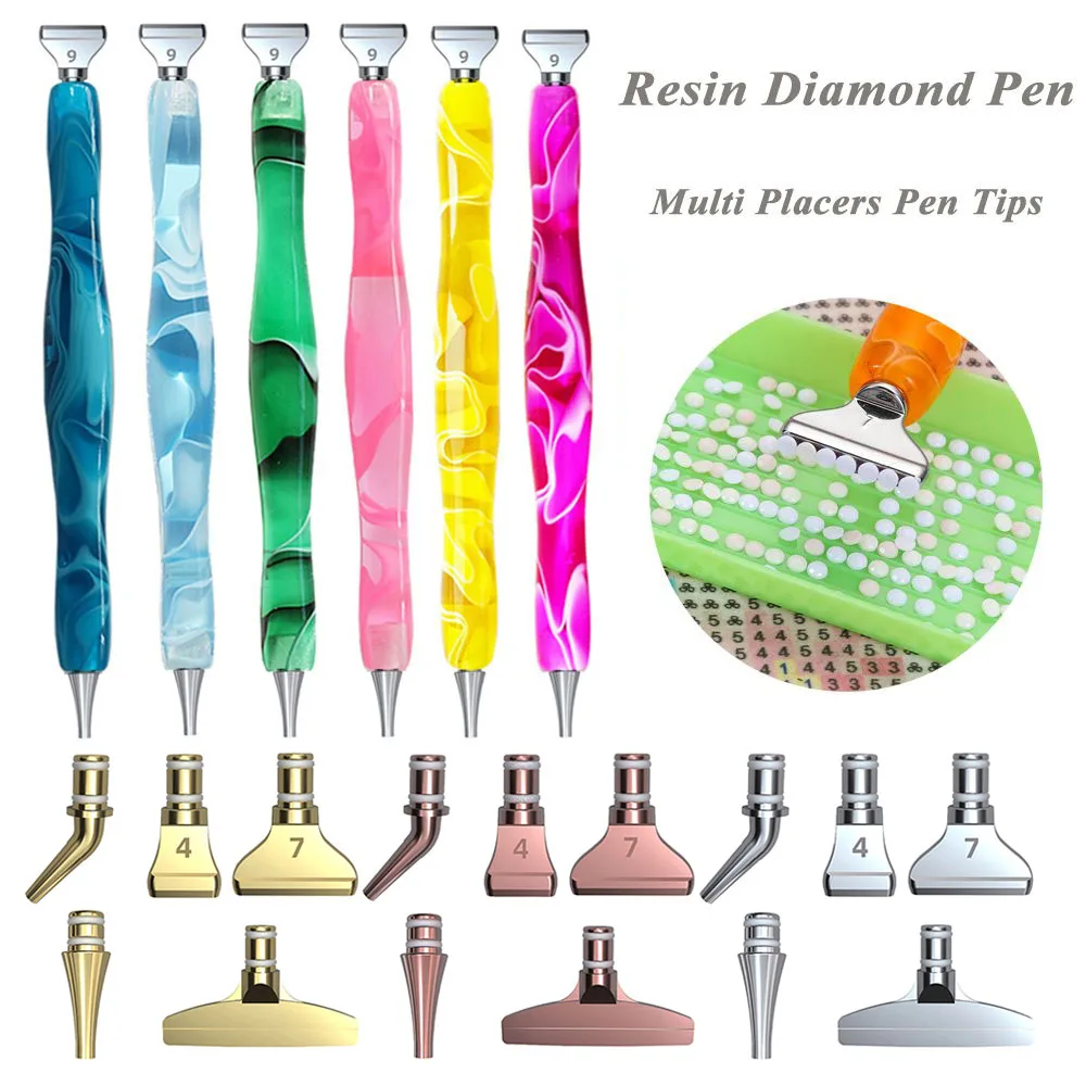 3/20/25Pcs Heart-Shaped Bead Sorting Trays Diamond Painting Accessories Glue Clay Point Drill Pen Kit DIY Art Crafts