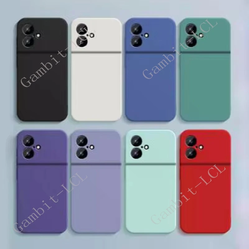 Premium Silicone Liquid Case with Skin Texture