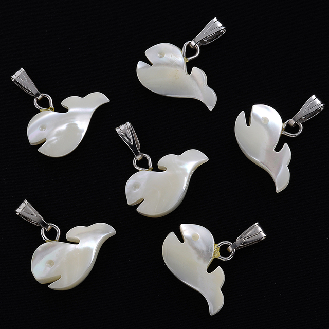 Shell Beads Mother of Pearl Love Cross Fish Animal Style Pendant Charms Beads for Necklace Earring DIY Jewelry Making