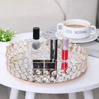 Mirror Cosmetic Plate, Round Glass Perfume Plate, Suitable for Dressing, Jewelry and Cosmetics Storage, Gift Home Decoration 2