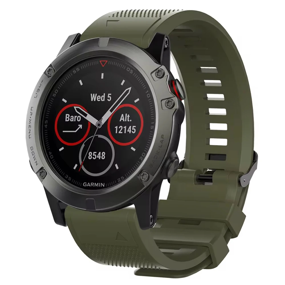 Quick Release Silicone Watchband with Easy Fit Design - 26mm/22mm Options