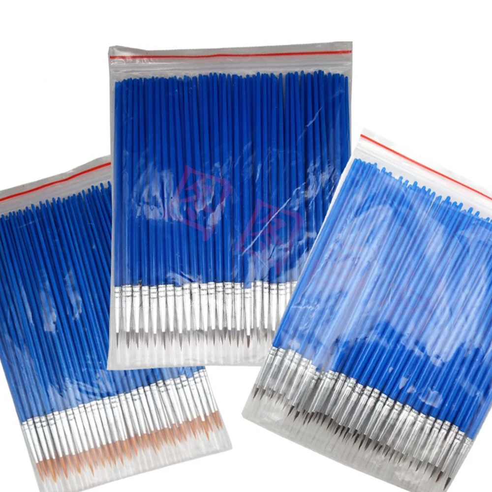 

100PCS Blue Paint Brushes Color Painting Art Brush Watercolor Artist Professional Painting Kits