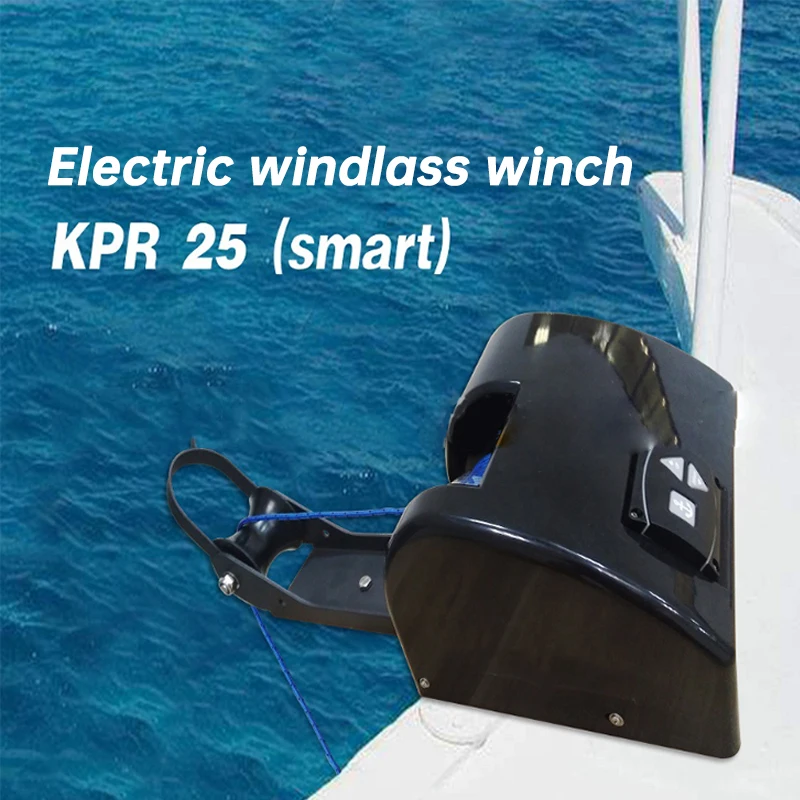 KPR25 Electric Marine Windlass 12V Anchors Winch Set With Wireless Remote Wired Second Control Switch For Yacht Ship Accessories winch remote contactor 12v 250a winch control solenoid relay twin wireless remote kit car motorcycle off roaders accessories