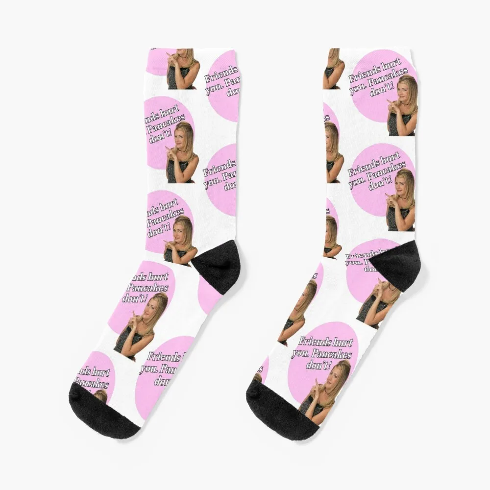 Friends hurt you. Pankakes don't! Socks Fashion socks basketball socks Boy Socks Women's the x friends socks sock women cotton socks men funny socks for men lots