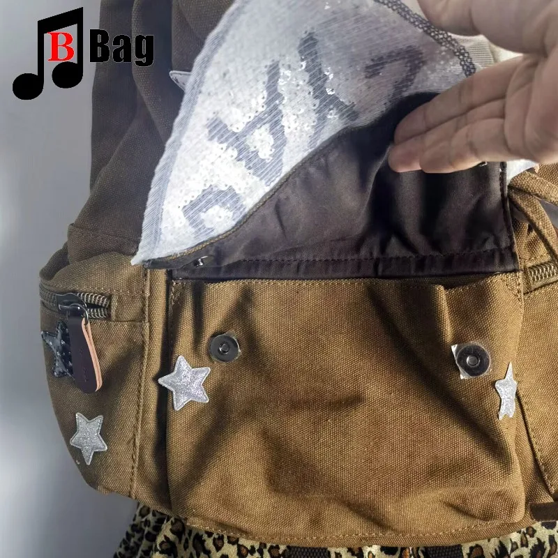 Student Schoolbag Canvas Backpack Women Gothic Punk Spicy Girl Vintage Bag Large Capacity Computer Backpack Y2k Girl bag tote 6