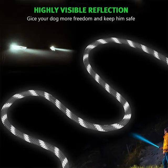 Strong Dog Leash Pet Leashes Reflective Leash For Big Small Medium Dog Leash Drag Pull Tow Golden Retriever 5