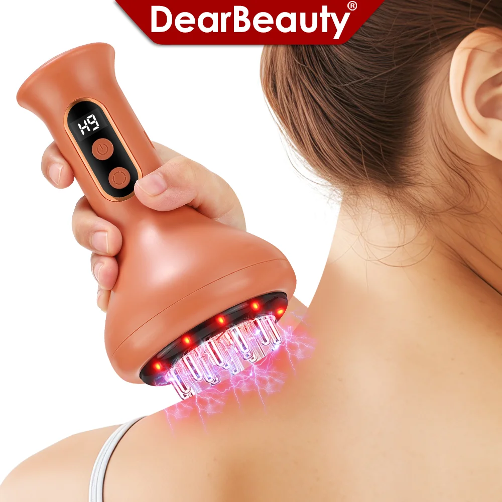 Rechargeable Scraping Massager Vibration Hot compress Meridian brush Body shaping Lymphatic detoxification Dredging Fat burning
