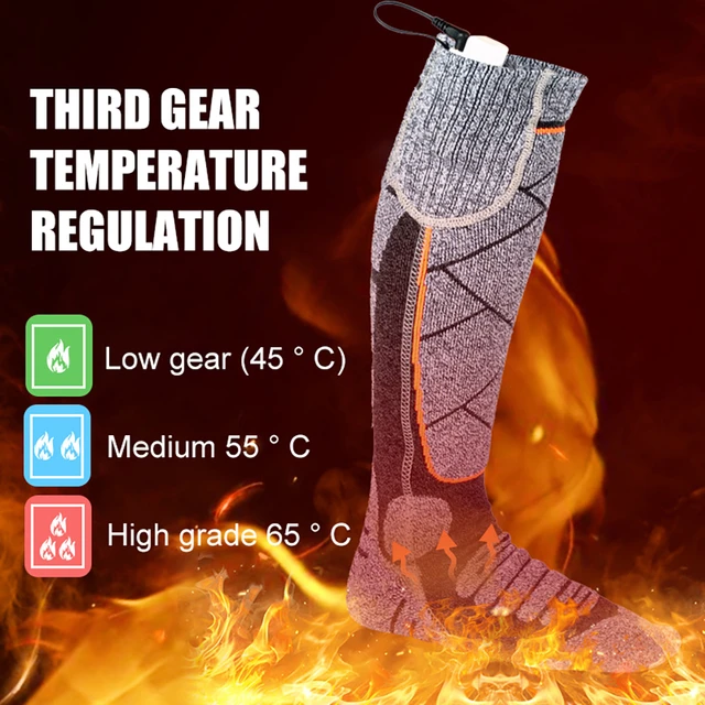 Chaussettes chauffantes électriques, avec batterie Rechargeable, pour  l'hiver, pour homme et femme, pour l'extérieur, pour moto, ski, pêche -  AliExpress