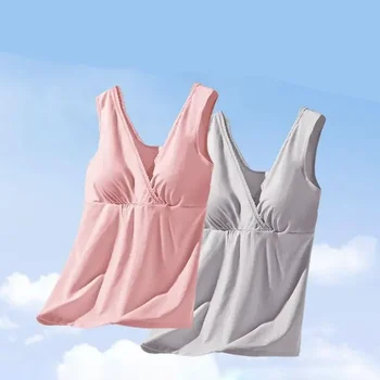 Summer Maternity Clothes T shirts for Postpartum Nursing Women Sleeveless Wireless Camisole Feeding Tank Top Breastfeeding Vest