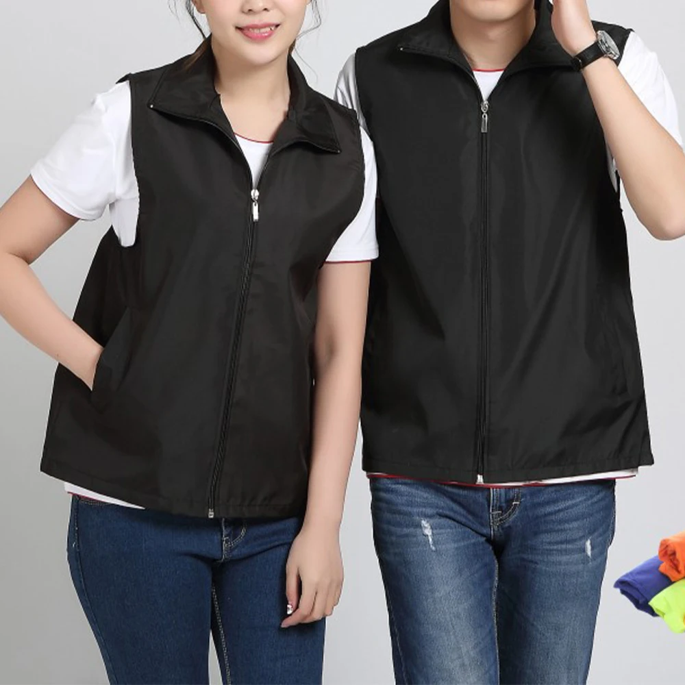 

Men Women Traveler Outdoor Vests Jacket Solid Lapel Sleeveless Zip Workwear Fishing Waistcoats Outwear Vest Tops For Unisex