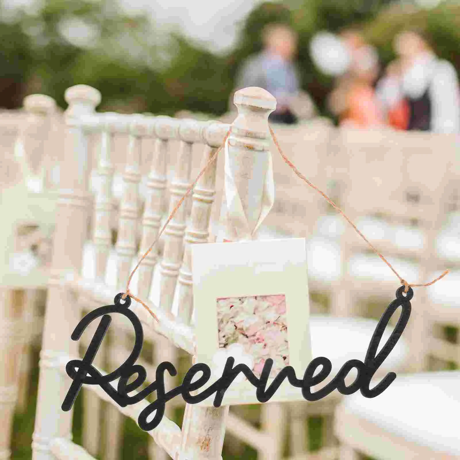 

6 Pcs Reserved Sign Hanging Decor Wedding Must Haves The Decorative Wooden Signs Table Wear-resistant
