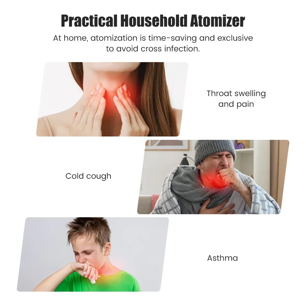 Mini Handheld Nebulizer Silent Inhaler Ultrasonic Atomizer Medical for Cough Asthma Baby Kids Adult nasal inhaler