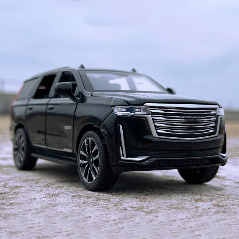 

1/32 Scale Alloy Escalade SUV Diecast Car Model Pull Back Simulation Sound Light For Children Toy Gifts Collectable