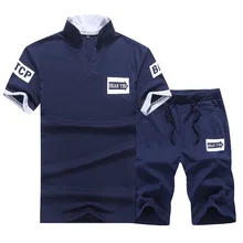 

2022 Summer New 2-piece Men's Sports and Leisure Suits Thin Breathable Fitness Suits Cycling Quick-drying T-shirts Short-sleeved