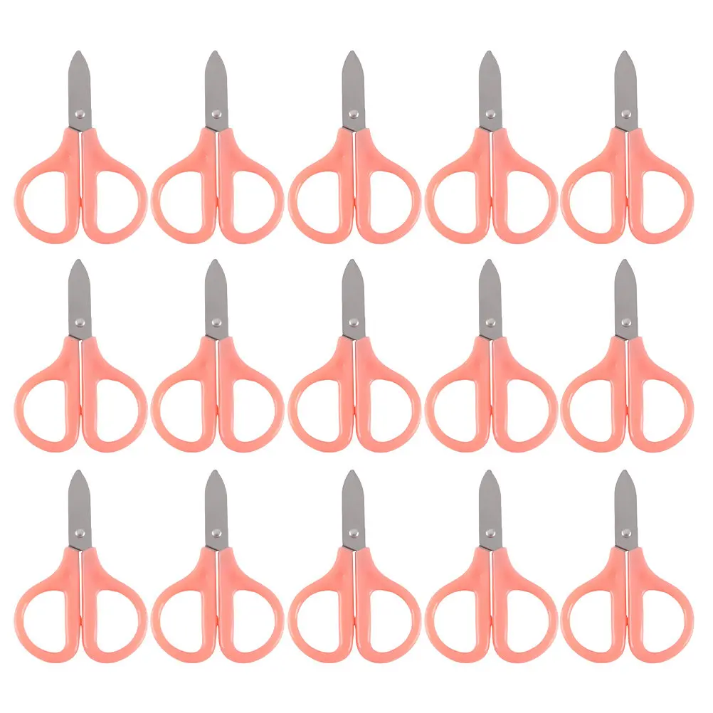 15Pcs 다기능 안전 가위 부드러운 무딘 끝 가벼운 소형 가위 공예 학교 스크랩북 인사말용