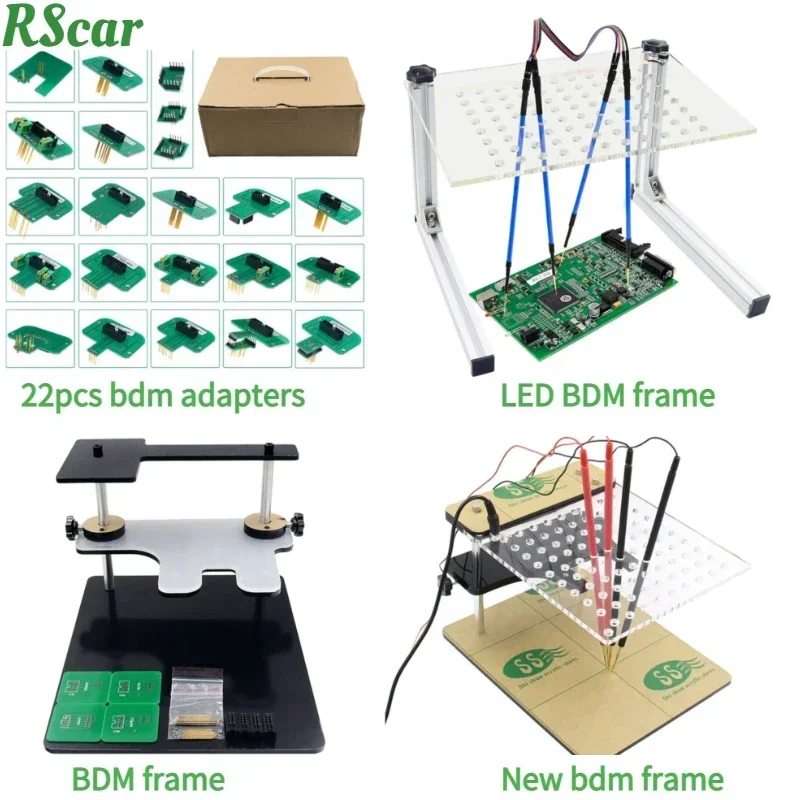 

22PCS BDM Adapters Full Set BDM Frame for KTAG KESS FGTECH BDM100 LED Frame/New BDM Frame/BDM Frame/22pcs Bdm ECU RAMP Chip