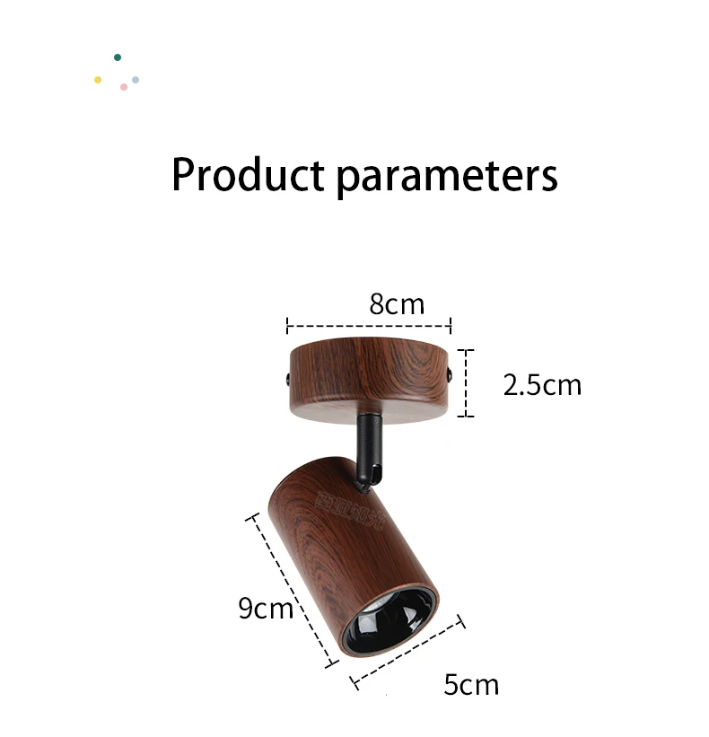 Led Spotlights Minimalist Walnut Wood Grain Wall Lamp Ceiling Spot Light S50e12b3fcc034caa8e3ac4dde73f7673z