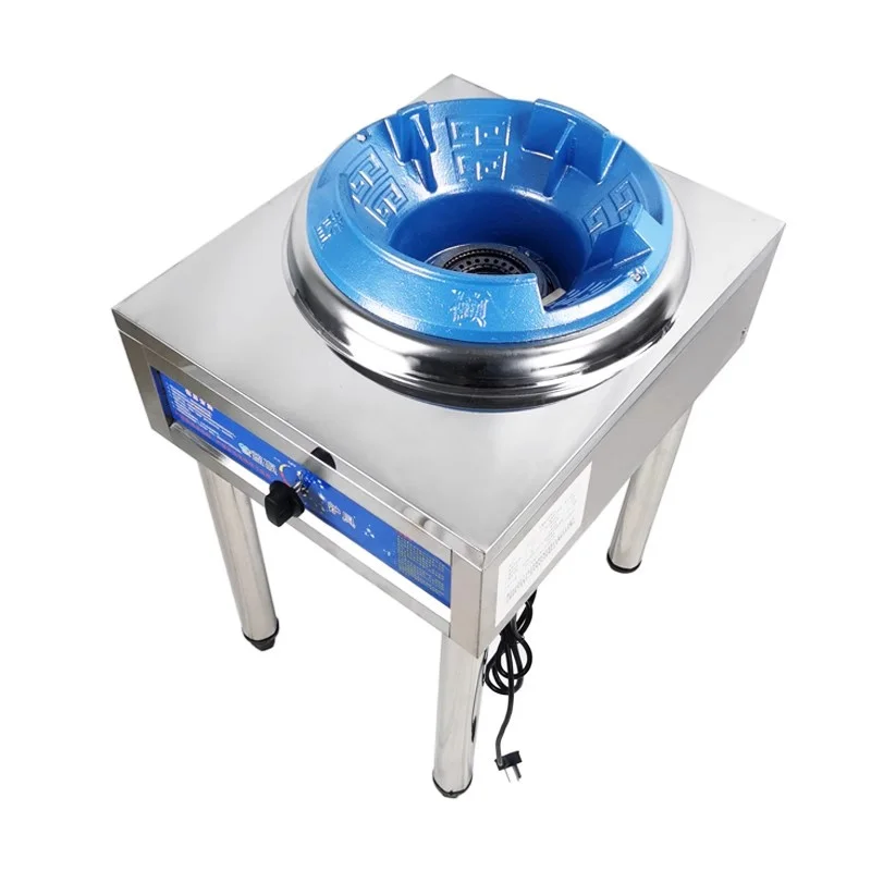 Commercial Restaurant Gas Stove with Flameout Protection Liquefied Gas Natural Gas Fierce Fire Stove with Blower Single Cooktop 2