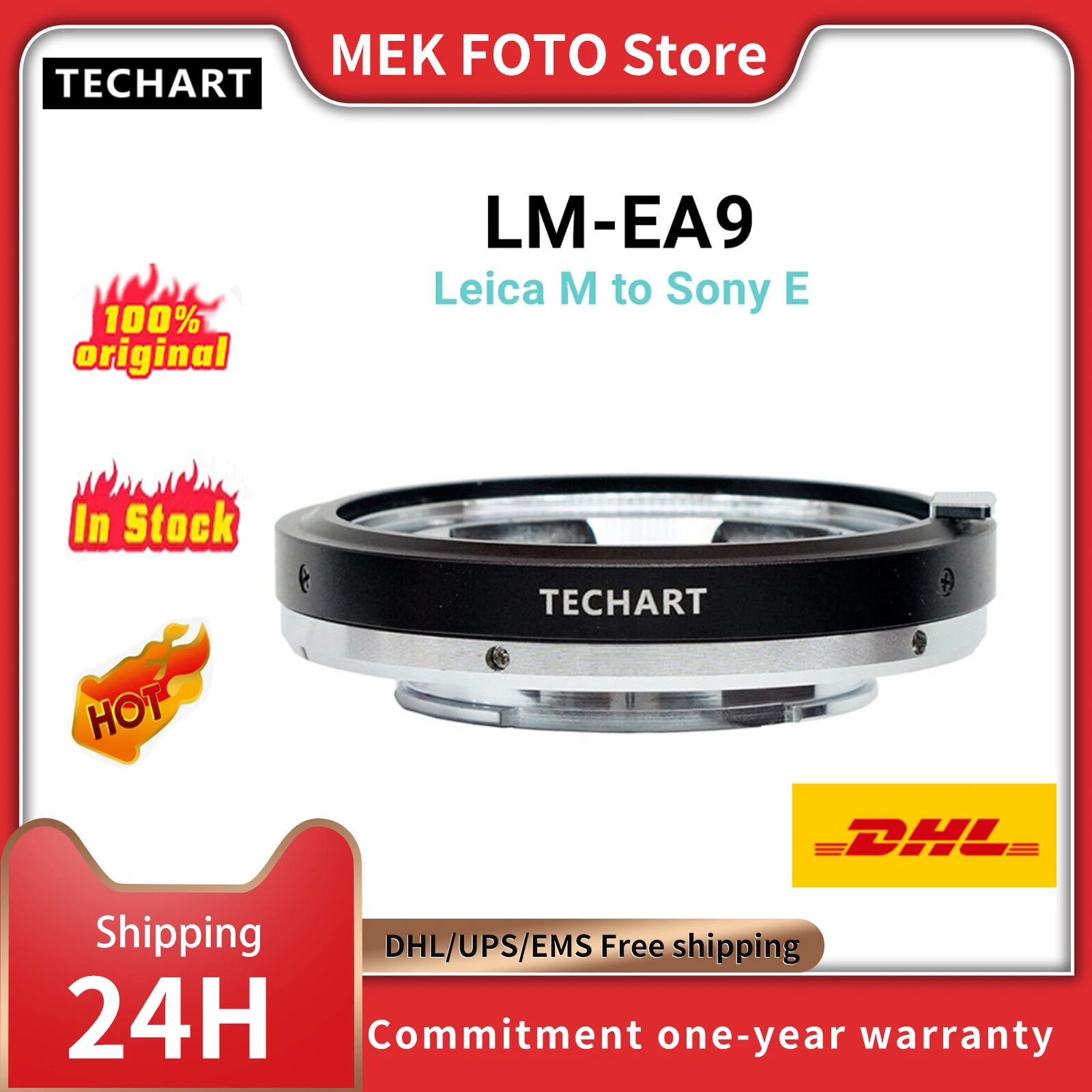 TECHART LM-EA9 Auto Focus Lens Adapter Ring for Leica M LM Lens to