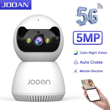 JOOAN 5MP 3MP IP 카메라 5G 와이파이 홈 보안 카메라, AI 추적 비디오 감시 카메라, 컬러 나이트 비전 스마트 베이비 모니터