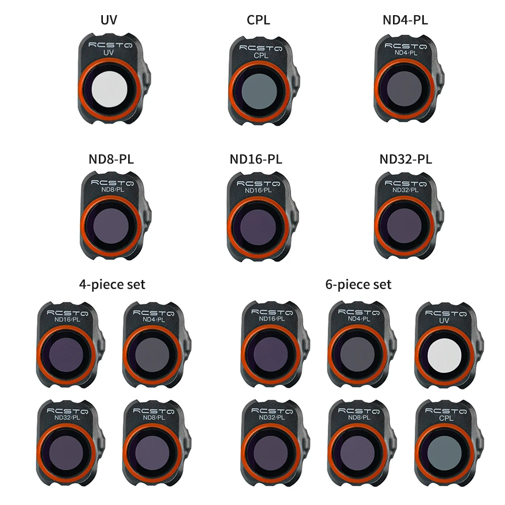 Description Picture 5 of item1/4/6pcs Camera Lens Filters for DJI Mavic Mini 1 2 SE UV/CPL/ND/PL Set Drone Lens Protector Optical Glass Protective Lenses Kit