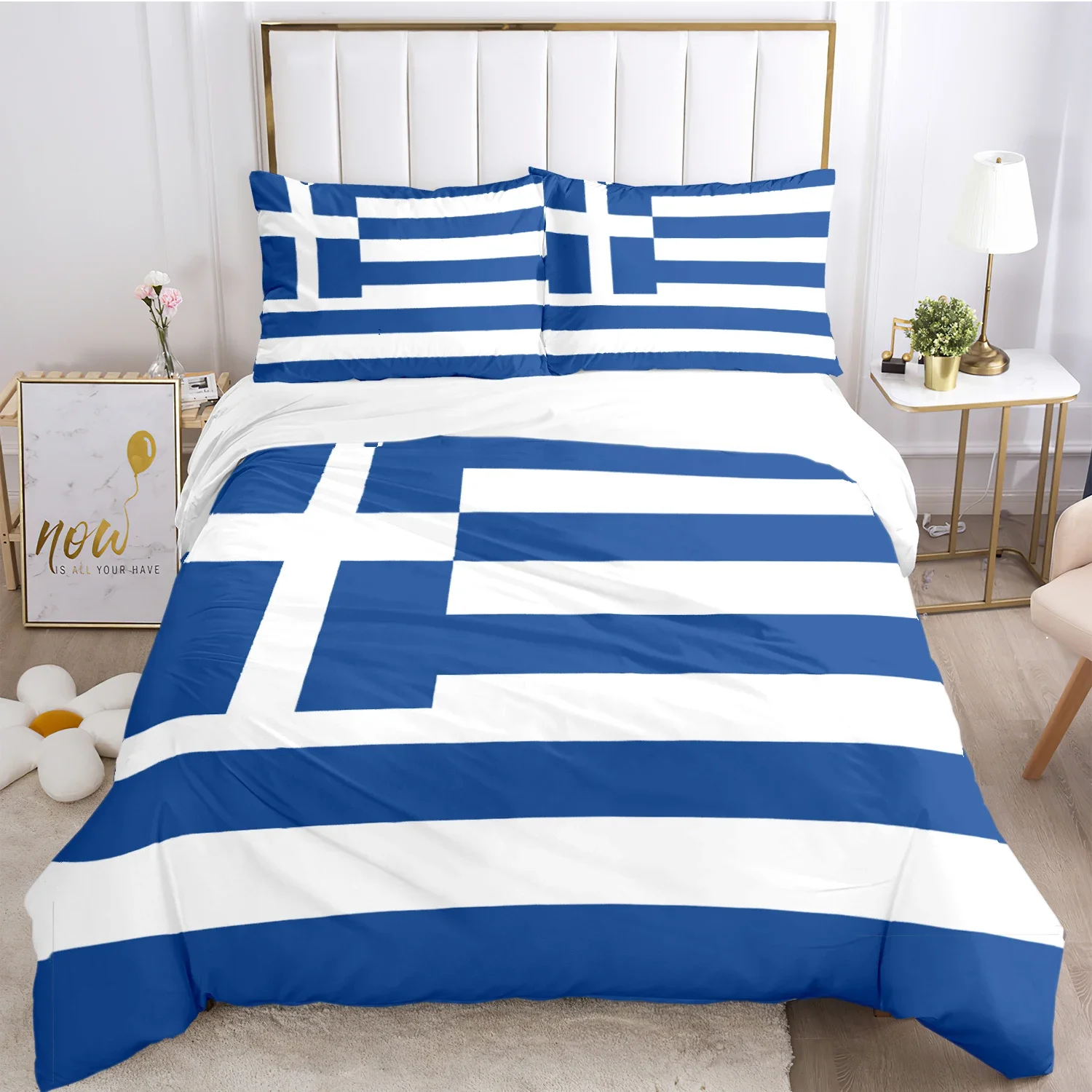 US UK National Flag Digital Polyest Duvet Cover Bedding sets Soft Quilt Cover and Pillowcases for Teens Single/Double/Queen/King