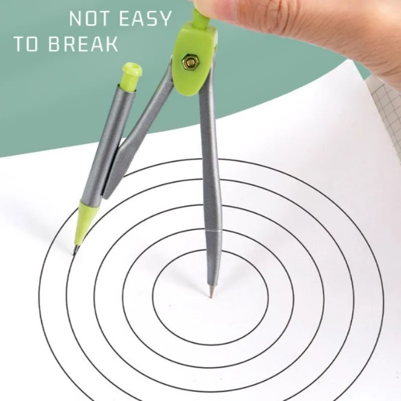 Compasses Ruler Set Student Exam Specific Ruler With Metal Pencil Case School Stationery Compass Drawing Tools 7pcs/Set