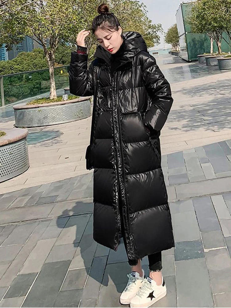 Kbat 2022 Piumino Lungo Coreano Piumino Femminile Imbottito In Cotone Piumino Spesso Parka Donna Cappotto Caldo Invernale Con Cappuccio Capispalla Nev
