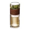 High Quality Double Glass Water Bottle With Case Tea Drink Bottle Infuser Tumbler Drinkware Waterbottle Eco-Friendly 5