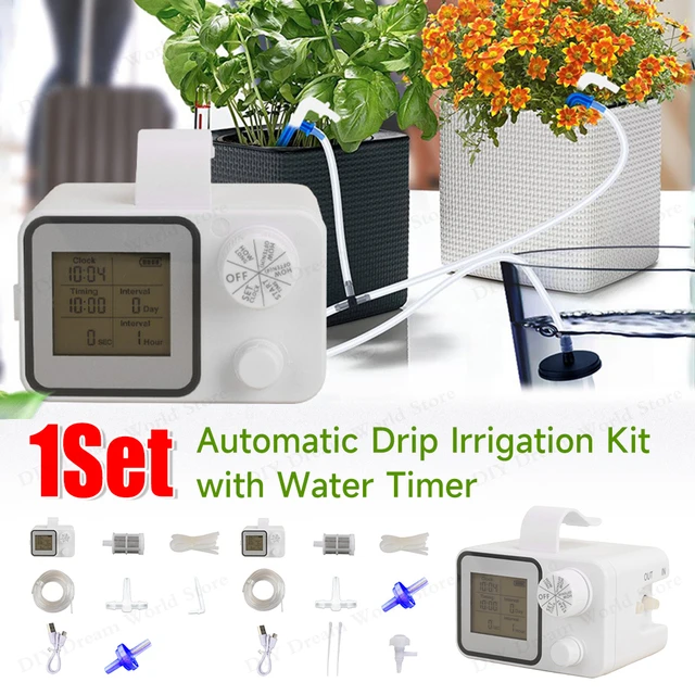 Smart WiFi Watering Device with Water Timer Double Pump Automatic Drip Irrigation System DIY Micro Drip Irrigation Kit for Flowe 1