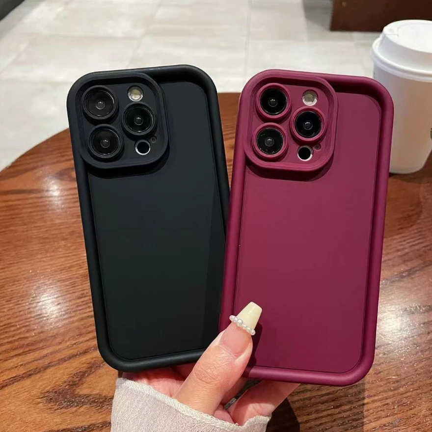 Candy Color Stylish Shockproof Soft Phone Case - Slim Protective Cover