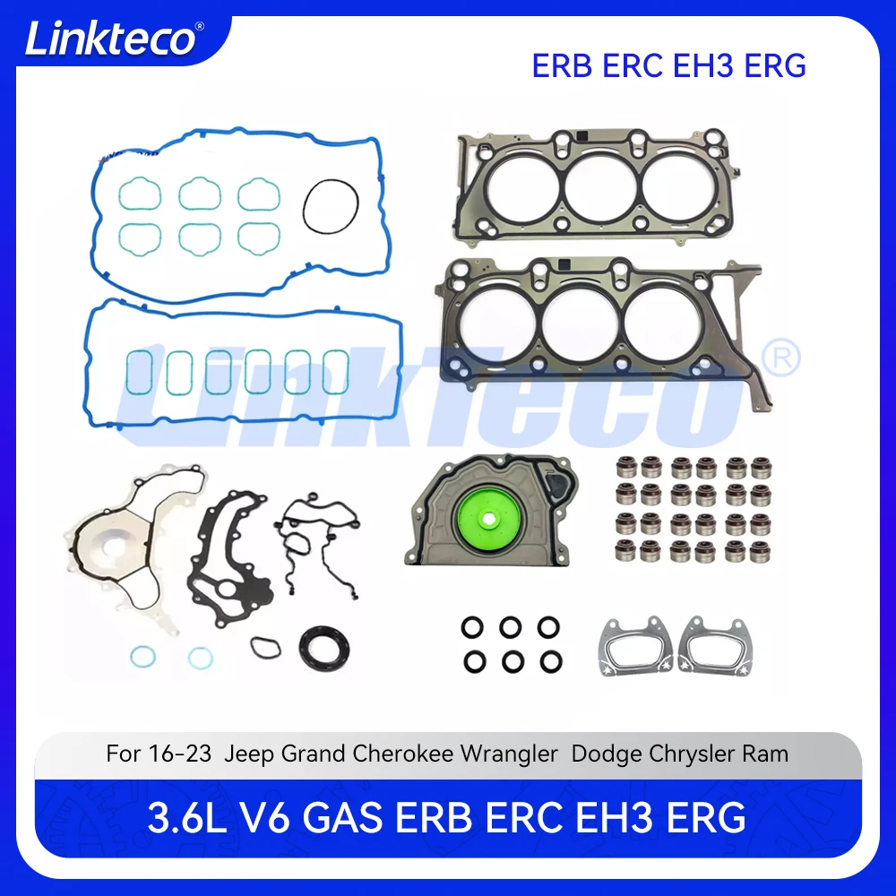 Engine Cylinder Head Full Gasket Set Rear oil seal For 16-23 3.6 T L JEEP Grand Cherokee Wrangler Dodge Chrysler Ram 1500 3.6L