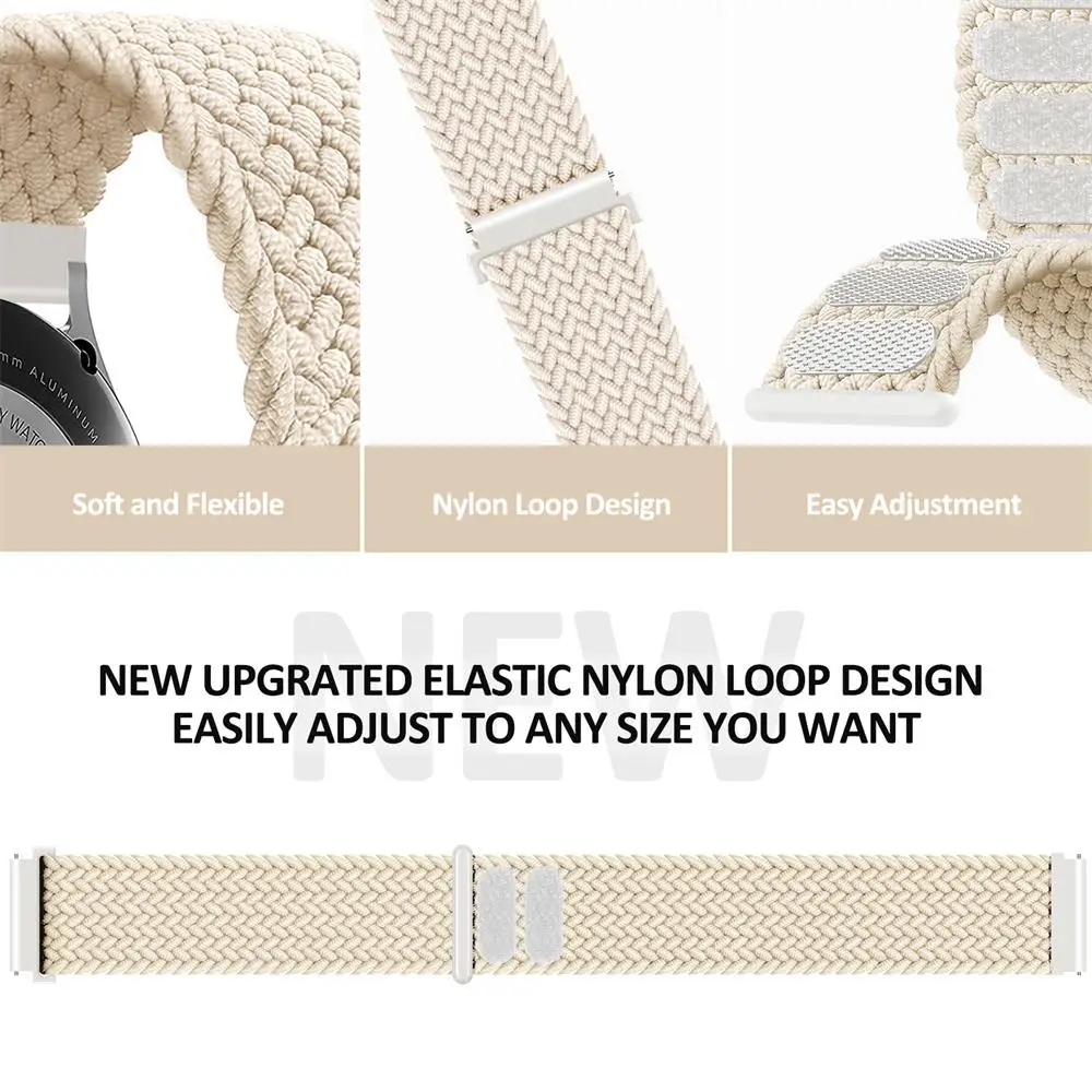 Strap For Samsung Galaxy Watch 6/5/pro/4/Classic/3/active 2 Elastic Braided Solo Loop bracelet Huawei watch GT/2/2e/3/pro band