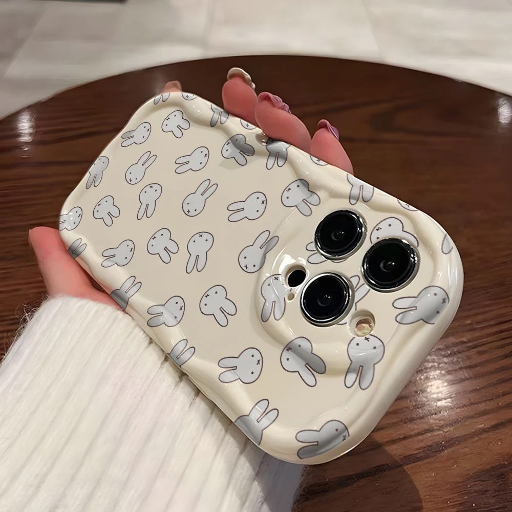 White Rabbit M-MiffIes 3D Wave Soft Phone Case Cover